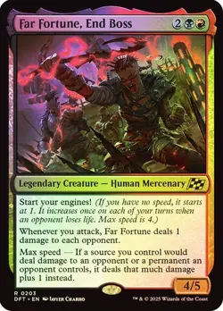 Far fortune, End Boss 203 Foil NM MTG Aetherdrift Magic - Image 1