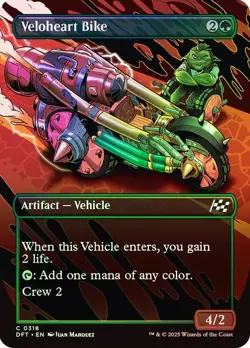 Veloheart Bike (Borderless) 318 Foil NM MTG Aetherdrift Magic - Image 1