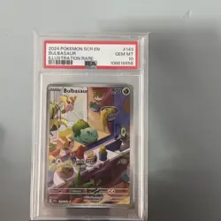 2024 POKEMON SCR EN-STELLAR CROWN ILLUSTRATION RARE #143 BULBASAUR PSA 10 - Image 1