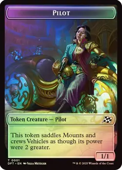 Vehicle // Pilot 12 // 1 Foil NM MTG Aetherdrift Magic - Image 2