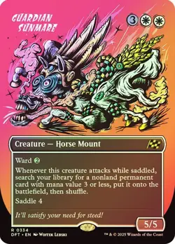 Guardian Sunmare (Borderless) 334 Foil NM MTG Aetherdrift Magic - Image 1