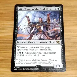 Vito, Thorn of the Dusk Rose Foundations Jumpstart Magic MTG Holo Stamp Misprint - Image 1