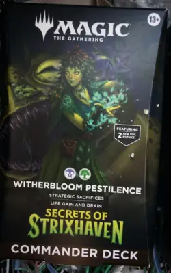 MtG: Secrets of Strixhaven Commander Deck-Witherbloom Pestilence Sealed Box - Image 1