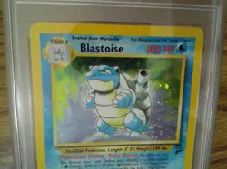 Base Set 2 Blastoise 2/130 - FOOT SWIRL - Graded Holo Rare Pokemon Card - PSA 6 - Image 3