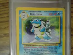 Base Set 2 Blastoise 2/130 - FOOT SWIRL - Graded Holo Rare Pokemon Card - PSA 6 - Image 4