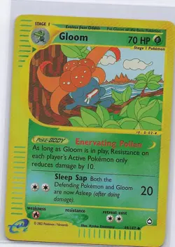 Gloom 49/147 Aquapolis Pokemon Reverse Holo Moderately Played - Image 1