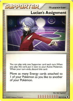 Pokemon TCG Lucian's Assignment 92/111 Uncommon Rising Rivals VLP - Image 1