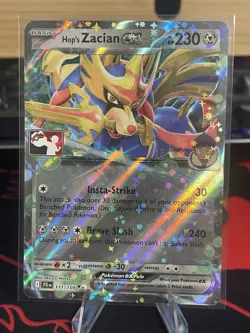 Play! Pokemon Prize Pack Series 8 Hop’s Zacian ex #111/159 NM - Image 1