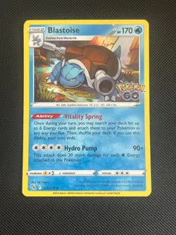 3x Blastoise (017/078) POKEMON GO - Stamp - 2022 Holo Rare - Promo - Pokemon TCG - Image 2