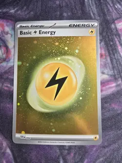 1 Swirl Basic Lightning Energy - 004 (Cosmos Holo) NM-Mint Pokemon - 151 - Image 1