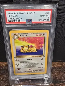 PSA 8 1999 POKEMON JUNGLE | 1ST EDITION PERSIAN 42 - Image 1