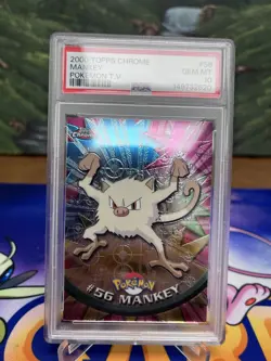 2000 Topps Chrome Mankey PSA 10 Pokemon T.V. #56 - Image 1