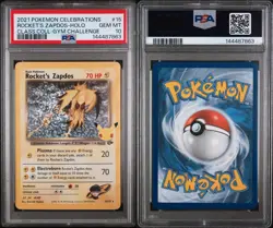 PSA 10 - Pokemon Rocket's Zapdos 15/132 Celebrations: Classic Collection Holo - Image 3