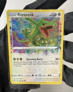 Rayquaza 138/185 Amazing Rare Vivid Voltage Pokemon Holo Near Mint - Image 1