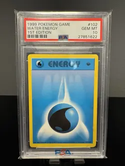 1999 Pokemon Base Set 1st Edition - Water Energy 102/102 - PSA 10 GEM MINT - Image 1
