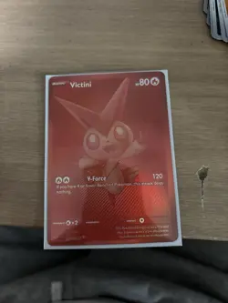Pokemon Victini English White Flare 172/086 BWR Red Holo Rare NM - Image 1