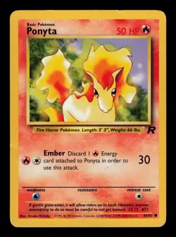 Ponyta 64/82 - MP - Team Rocket, WOTC Pokemon - Image 1