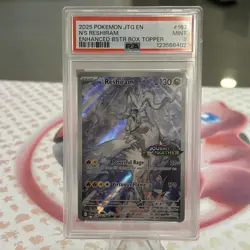 2025 POKEMON JTG-EN JOURNEY TOGETHER ENHANCED PROMO #167 N'S RESHIRAM PSA 9 - Image 1