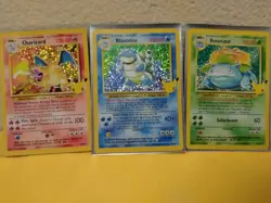 Pokemon Charizard, Blastoise, Venusaur Holographics Celebrations 2021 Mint - Image 1