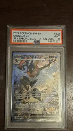 2024 POKEMON SVP EN-SV BLACK STAR PROMO #132 GRENINJA EX PSA 9 - Image 1