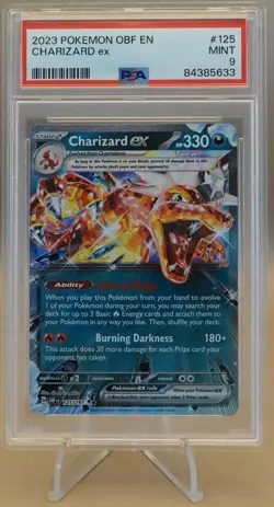 Charizard ex 2023 Pokemon English PSA 9 Obsidian Flames (OBF) #125 - Image 1