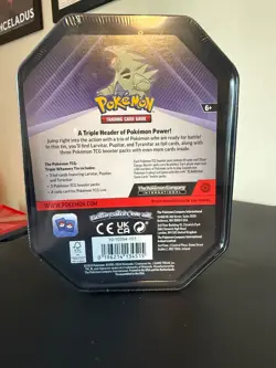 Pokemon TCG: Tyranitar Triple Whammy Collectors Tin - Factory Sealed - Image 2