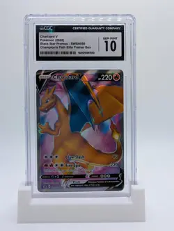 Pokemon TCG Charizard V Sword & Shield Holo Promo SWSH050 CGC 10 - Image 1