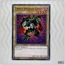 Three-Headed Geedo - PSV-EN002 - Common Unlimited Yugioh - Image 1