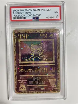 Vintage Ancient Mew (Pokemon 2000 Movie) Promo Card Strong PSA 7 Near Mint - Image 1