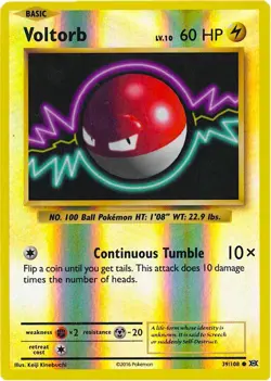 Voltorb 39/108 Reverse-Holo XY Evolutions Lightly Played Pokemon Card - Image 1