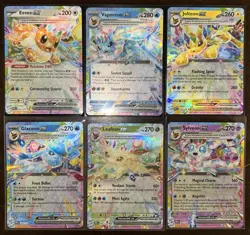 Pokemon Prismatic Lot of ex Eevee and Eeveelutions (6 Cards) Leafeon Jolteon Nm - Image 1