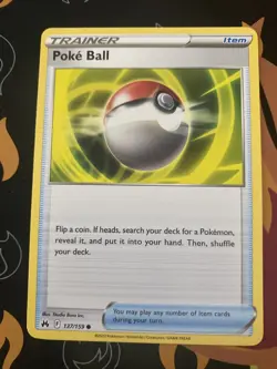 Pokemon Card 137/159 Pokeball - Crown Zenith - Common - Regular - NM - Image 1