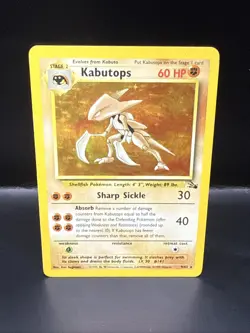 Pokemon TCG Kabutops Fossil Holo Rare Unlimited Card 9/62 - Image 2