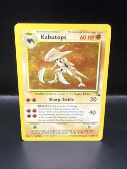 Pokemon TCG Kabutops Fossil Holo Rare Unlimited Card 9/62 - Image 3