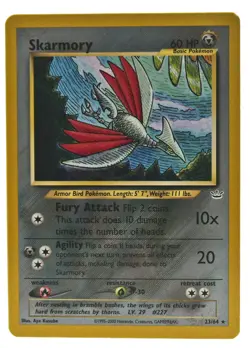 Skarmory 23/64 Rare Non Holo Neo Revelation Pokemon Card NM+ With Tracking 4a - Image 3