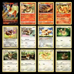 12x Flareon V and Eevee Lot Pokemon Cards Collection Set Deck Building TCG - Image 1