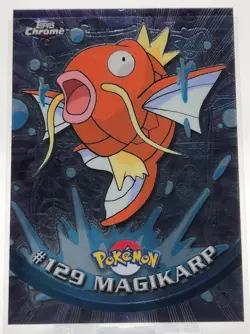 MINT Pokemon Topps Chrome #129 Magikarp Silver Foil Card - Image 1