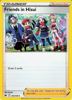 Friends in Hisui 130/159 Crown Zenith - MID ERA - Pokemon NM - Image 1