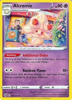 Alcremie 071/172 Brilliant Stars - MID ERA - Pokemon NM - Image 1