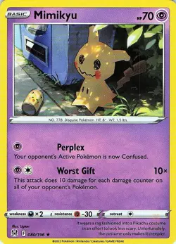 Mimikyu 080/196 Lost Origin - MID ERA - Pokemon NM - Image 1