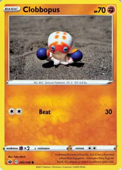 Clobbopus 091/198 Chilling Reign - MID ERA - Pokemon NM - Image 1