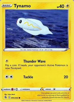 Tynamo 095/264 Fusion Strike - MID ERA - Pokemon NM - Image 1