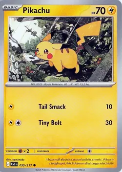 Pikachu 055/217 ME: Ascended Heroes Pokemon NM - Image 1