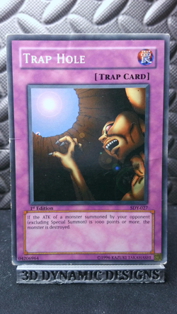 | Yugioh Trap Hole SDY-027 1st Edition Rare Starter Deck Yugi HP 🔥 | - Image 1