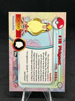 Pokemon Card - Pidgeot #18 - Topps Series 1 - Black Logo - Image 2