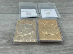 Pokemon 1999 23k Gold Plated Togepi Jigglypuff Trading Cards Nintendo COA #39 - Image 1