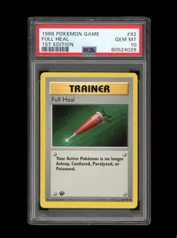 Pokemon PSA 10 GEM MINT Full Heal 1st Edition Base Set Shadowless 1999 Card #82 - Image 1