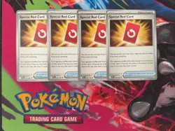 [4x Playset] Special Red Card 082/086 Me04: Chaos Rising Regular Pokemon TCG EN - Image 1