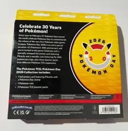 Pokemon Day 2026 TCG Sealed Box Pikachu Promo Card + Coin + 3 Booster Packs - Image 2