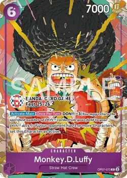 Monkey.D.Luffy (BANDAI Card Fest 25-26) OP07-073 One Piece Promotion Cards Foil - Image 1